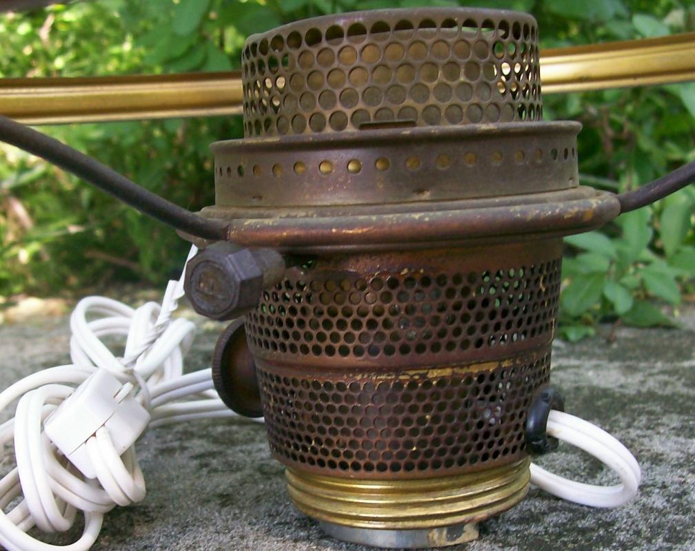 Vintage Electrified Aladdin Lamp Burner w/ 10
