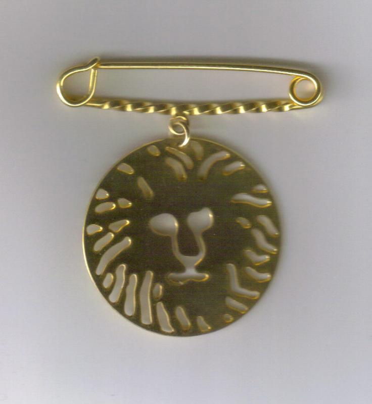 Anne Klein Gold-Tone Metal Lion Pin 1.5