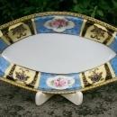 Noritake Ceramic Celery/Relish Dish Ca. 1930's Black/Yellow/Blue