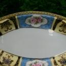 Noritake Ceramic Celery/Relish Dish Ca. 1930's Black/Yellow/Blue