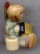 Hummel Joyous News with Accordion #39 TM1 Ceramic Figural Candleholder by Goebel 1935-50