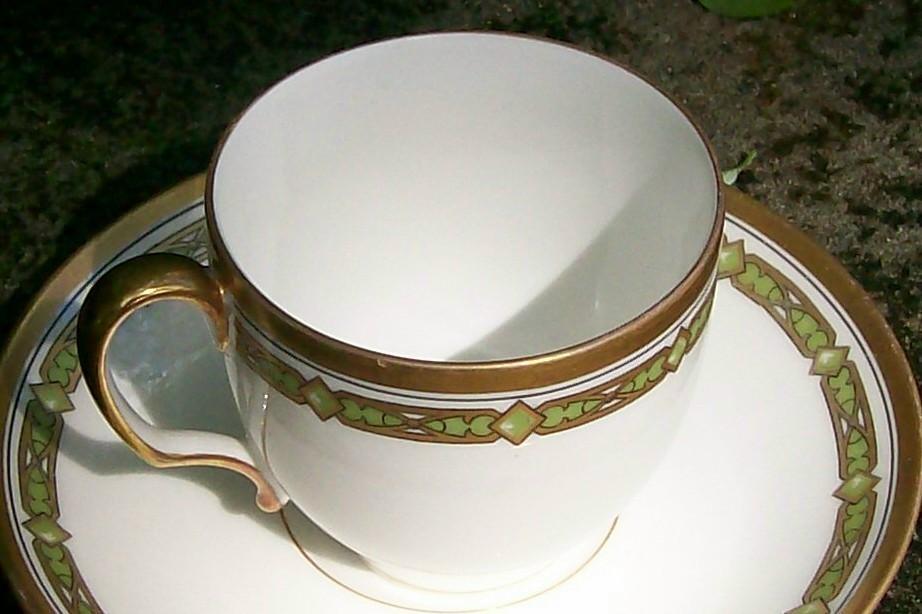 T&V Limoges Demitasse Cup & Saucer No. 6377