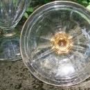 Westmoreland Colonial Candy Jar: Gold Band & Hand-painted Flowers
