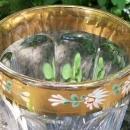 Westmoreland Colonial Candy Jar: Gold Band & Hand-painted Flowers