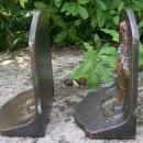 Bradley & Hubbard Cast Iron Bookends: Flower Basket