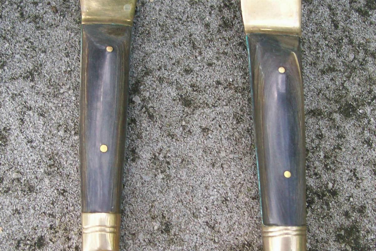 Brass/Bronze Salad Fork & Spoon Set: Thailand