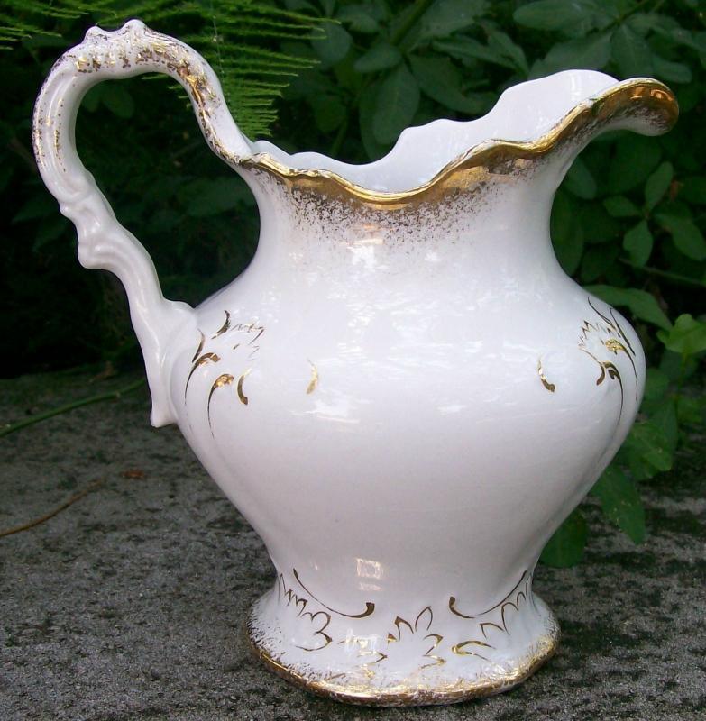New Jersey Pottery Co. Pitcher: 1869-83 Trenton
