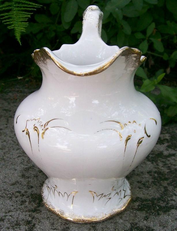 New Jersey Pottery Co. Pitcher: 1869-83 Trenton