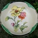 Noritake Art Deco Poppy Bowl with Green Insets
