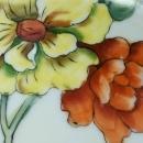 Noritake Art Deco Poppy Bowl with Green Insets