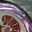 Egermann Bohemian Pokal/Covered Candy: Ruby-cut-to-clear