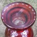 Egermann Bohemian Pokal/Covered Candy: Ruby-cut-to-clear