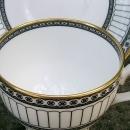 Wedgwood Bone China Colonnade Footed Cup & Saucer Black & White R4340