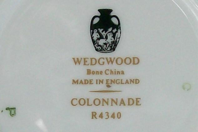 Wedgwood Bone China Colonnade Footed Cup & Saucer Black & White R4340