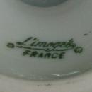 Limoges France Porcelain Pedestal Bowl Gold Floral 3.25