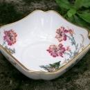 Haviland Limoges Chinese Thistle Square Porcelain Bowl Floral Transfer 4.5