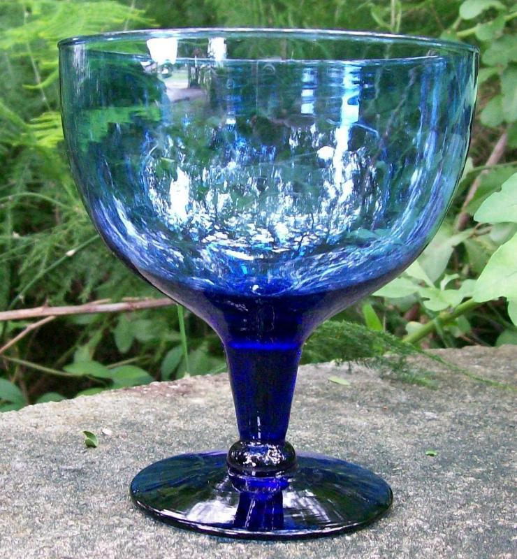 Cobalt Glass Seafood Cocktail Icer/Goblet