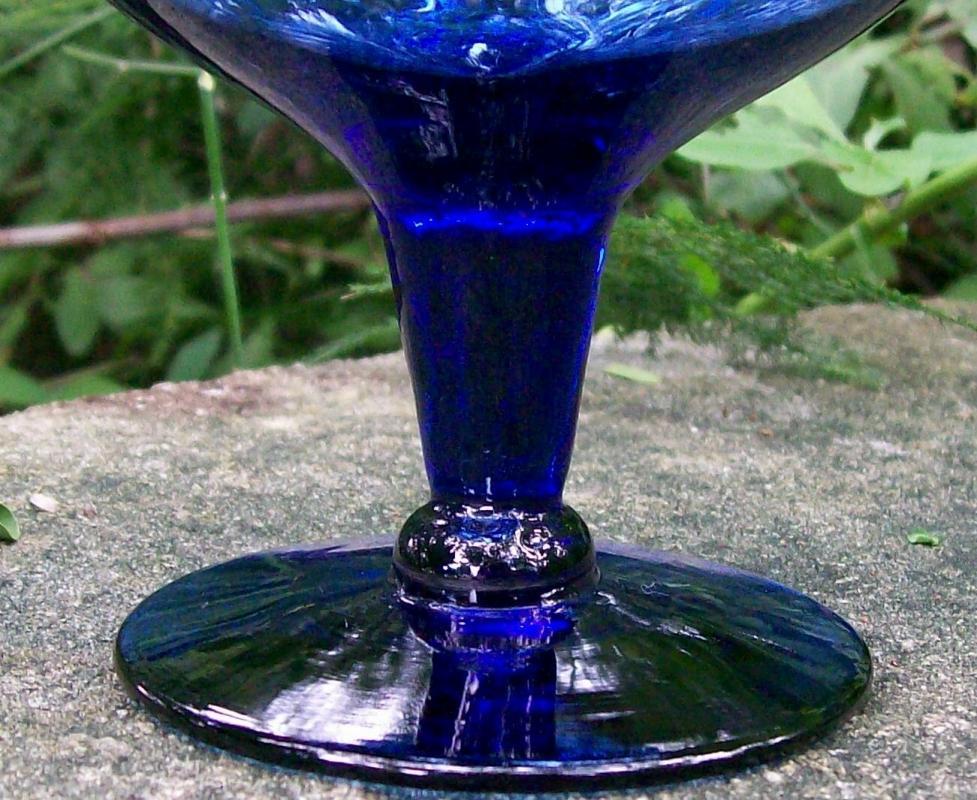 Cobalt Glass Seafood Cocktail Icer/Goblet