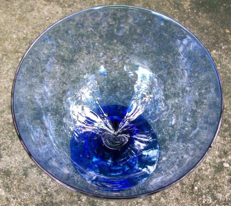 Cobalt Glass Seafood Cocktail Icer/Goblet