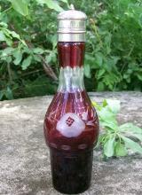 Victorian Bohemian Glass Ruby-cut-to-clear Shaker for Castor Set