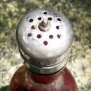 Victorian Bohemian Glass Ruby-cut-to-clear Shaker for Castor Set