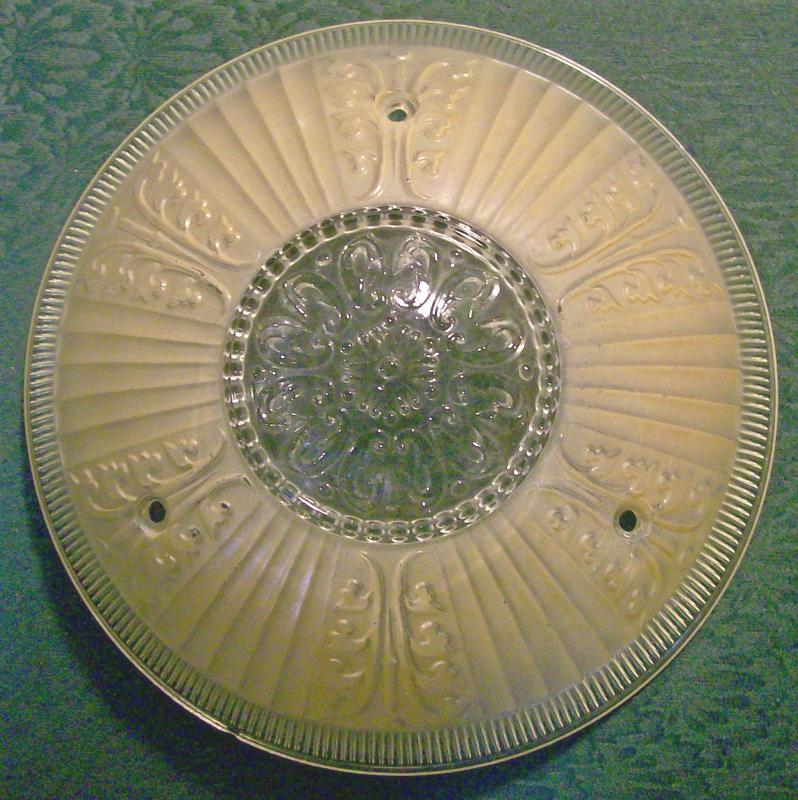 Glass Ceiling Light Shade Champagne Beige Frosted/ Clear 10.25