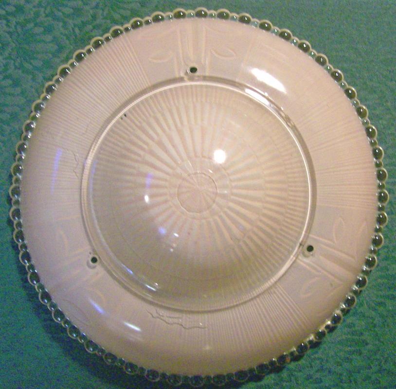 Art Deco Glass Ceiling Light Shade Pink Frosted/Clear 11