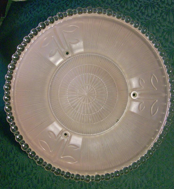 Art Deco Glass Ceiling Light Shade Pink Frosted/Clear 11
