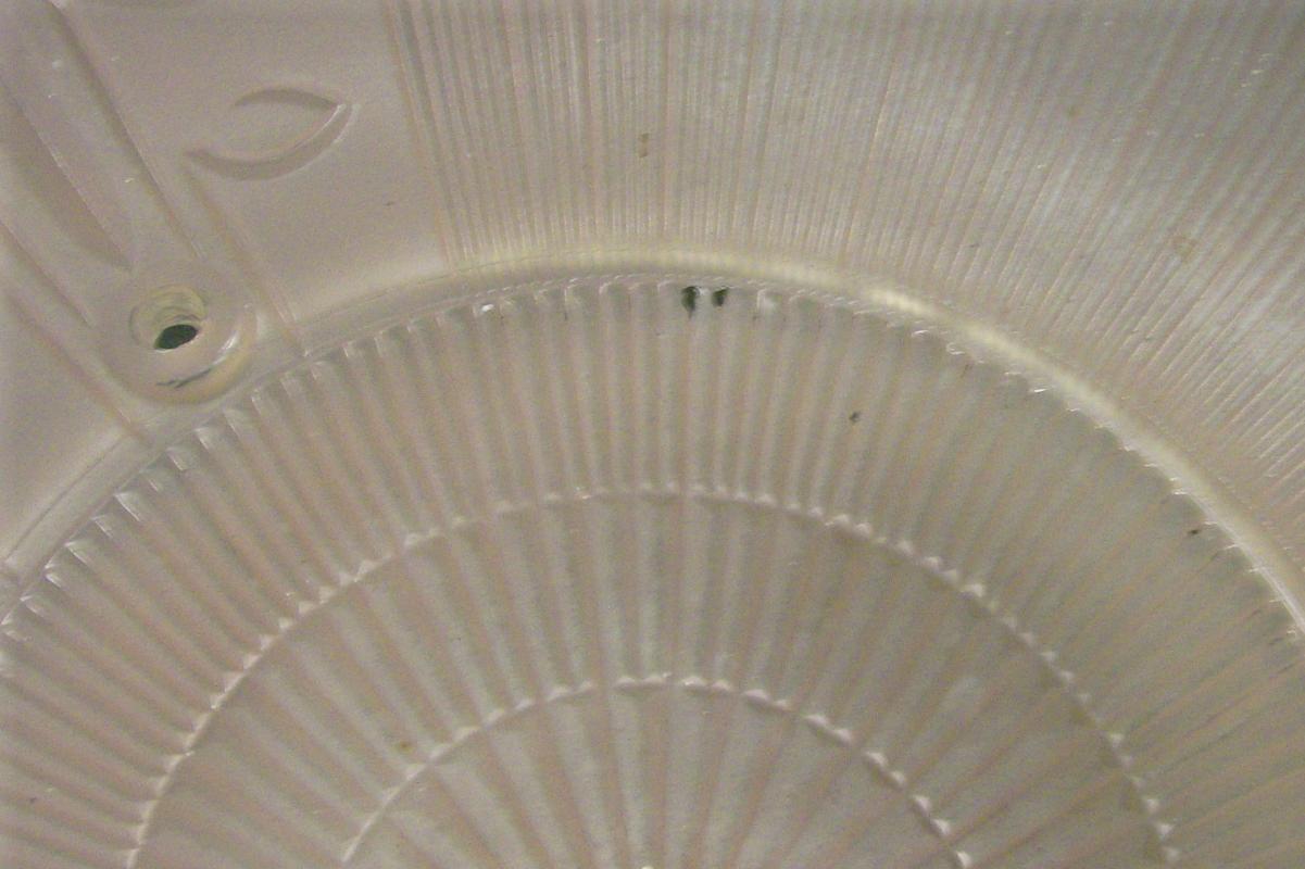 Art Deco Glass Ceiling Light Shade Pink Frosted/Clear 11