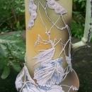 Noritake Nippon Praying Mantis Ceramic Tankard Moriage Decoration 10.5