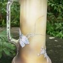 Noritake Nippon Praying Mantis Ceramic Tankard Moriage Decoration 10.5