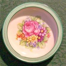 Schumann Dish/Coaster with Rose Bouquet: Germany