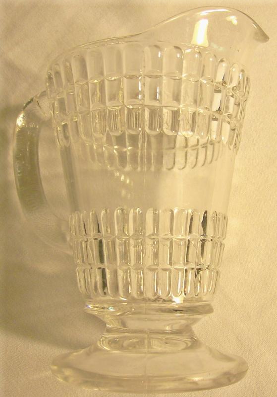 Columbia Double Beetle Band Creamer Early American Pressed Pattern Glass