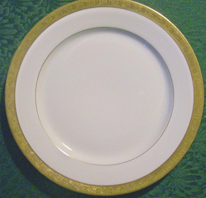 T&V Limoges Gold-Encrusted Plate Early 1900's