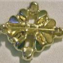 Purple Hearts Rhinestone Concave Pin True Vintage