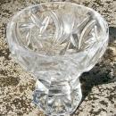 Lead Crystal Salt Cellar Set: Hexagonal Pedestal Base