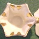 Enesco/Japan Miniature Ceramic Cup & Saucer: Octagon with Roses