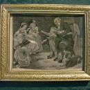 Stevengraph Woven Silk Children Playing Blind Man's Bluff B&W 3