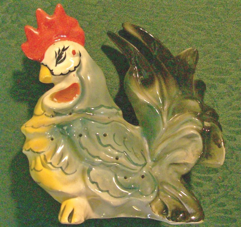 Rooster Ceramic Hors D'Oeuvre Pick Holder 1930's-50's