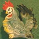 Rooster Ceramic Hors D'Oeuvre Pick Holder 1930's-50's