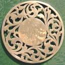 Merrill Shops Sterling Silver Trivet with Monogram