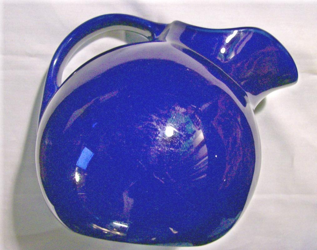 Hall Ceramic Ball Pitcher Cobalt Blue #633 1938-40's 2 Qt