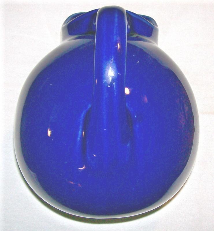Hall Ceramic Ball Pitcher Cobalt Blue #633 1938-40's 2 Qt