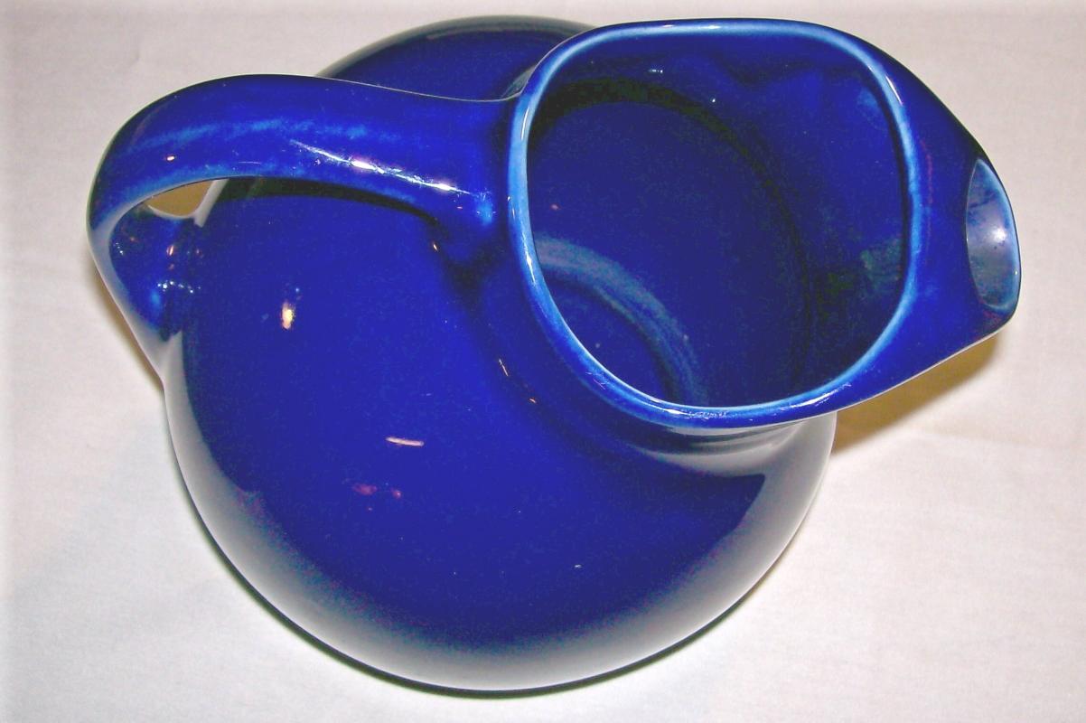 Hall Ceramic Ball Pitcher Cobalt Blue #633 1938-40's 2 Qt