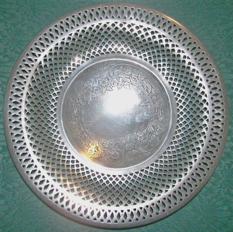Webster Silver-Plate Pierced Bowl #46: Pedestal Foot