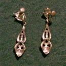Sterling Silver & Marcasite Drop Earrings: 1920's- 30's Screw-Back 2