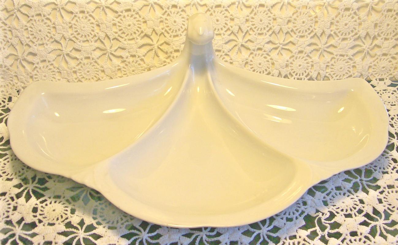 Ahrenfeldt Limoges Whiteware Divided Server: Ca. 1900