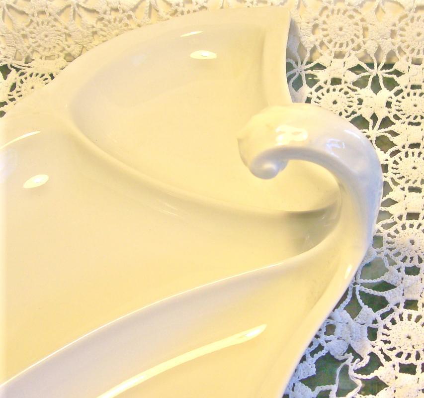 Ahrenfeldt Limoges Whiteware Divided Server: Ca. 1900