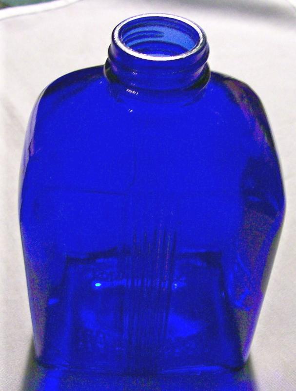 Art Deco Bottle: Cobalt Blue