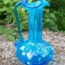 Pilgrim Spatter Glass Pitcher in Blue